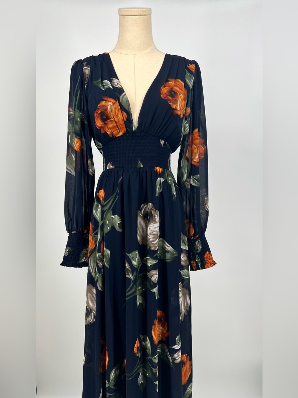 Baltic Born Olivia Maxi Dress Midnight Navy Floral | S NWT - Picture 3 of 13